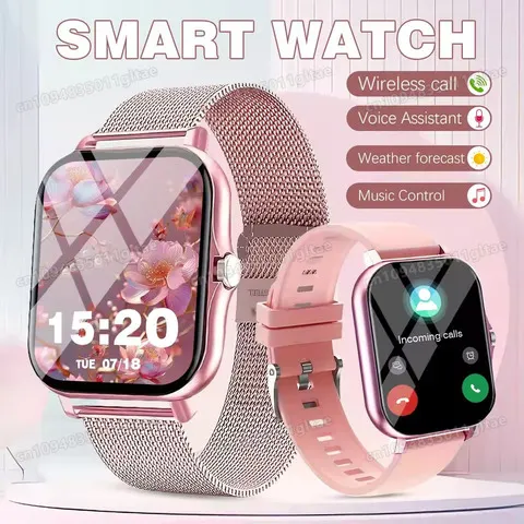 Relógio Inteligente Novo 2026 com Chamada Bluetooth, Monitor de Atividade Física, Registro de Frequência Cardíaca e Sono, Relógio Esportivo para Atividades ao Ar Livre para Android/iOS, para Homens e Mulheres HT30