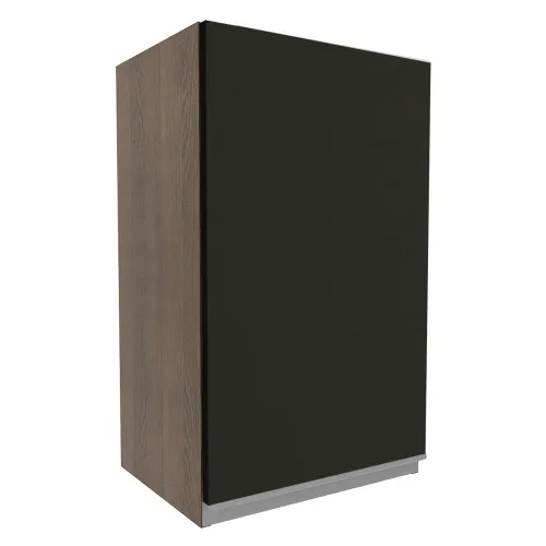 Armário Aéreo Madesa Glamy 40 cm 1 Porta Rustic/Preto