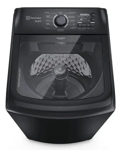 Máquina de Lavar Electrolux 14,5kg Cesto Inox Lep15 Preto