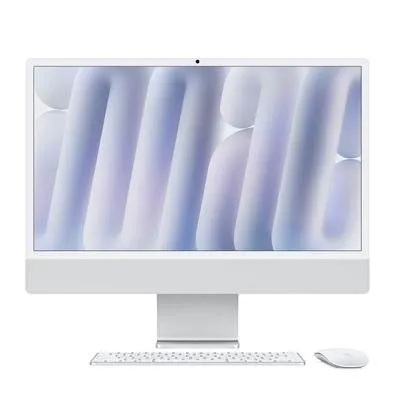 iMac Apple Tela Retina 24" 4.5K, Chip M4, CPU 10 Núcelos, GPU 10 Núcleos, Neural Engine de 16 Núcleos, 24GB RAM, 512GB SSD, Prata - MCR24BZ/A