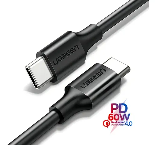 Cabo Ugreen Usb-c 2.0 M/m 2m Us286 | Black 58815-284026