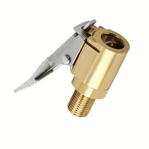 Adaptador Universal de Latão com Trava para Válvula de Pneu, Acessório Automotivo de Enchimento Rápido para Carros, Motos e Bicicletas