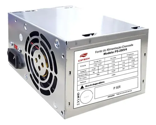 Fonte de Alimentação para Pc C3tech C3plus Ps-200v4 200w