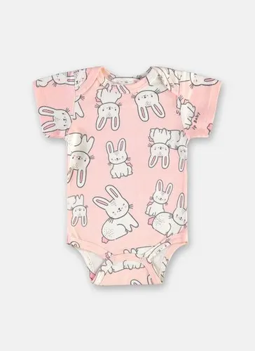 Body Bebê Menina em Suedine Estampado Multicolor