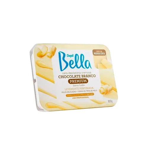 Cera Quente Depilatória Depil Bella Chocolate Branco 800g