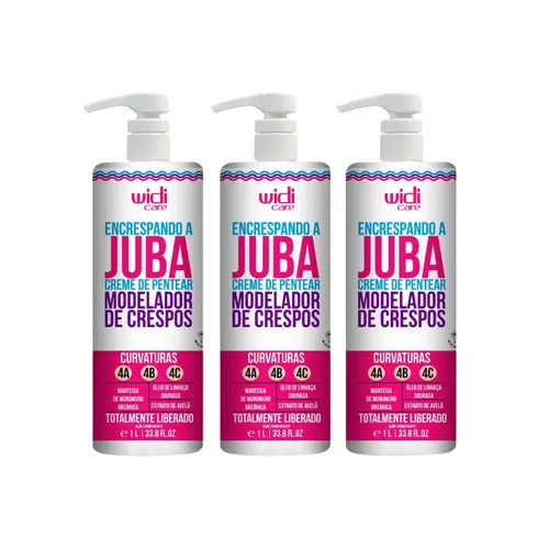 Kit Widi Care Encrespando a Juba 3 Creme de Pentear 500 ml