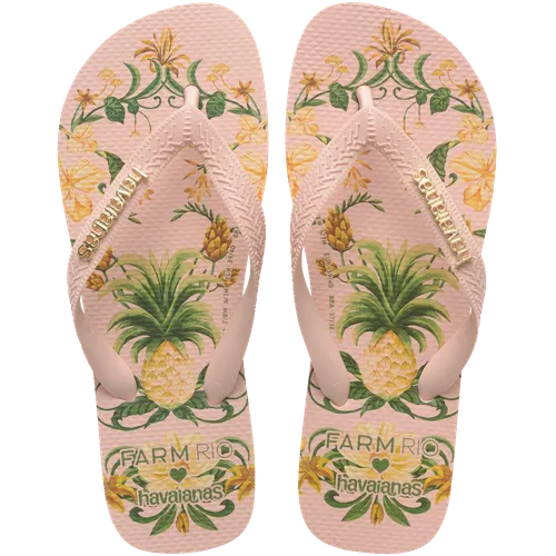 Chinelo Havaianas Farm Beleza de Abacaxi