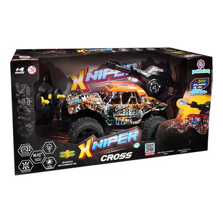 Carrinho Controle Remoto Polibrinq X-niper Laranja 1:16