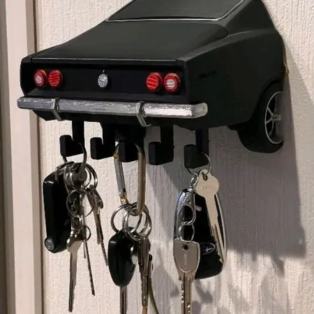 Porta Chaves Decorativo Formato Traseira de Carro Retrô / Porta Malas Organizador de Parede
