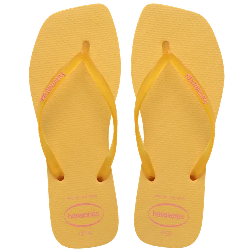 Chinelo Havaianas Slim Square Logo Pop Up