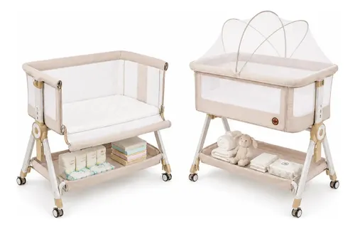 Berço Portátil Balanço Moises Sleepguard Cobed Bege Ragaluma Bege