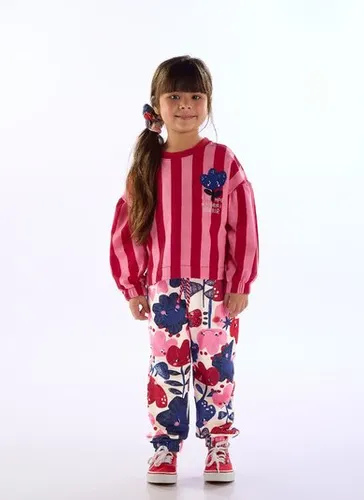 Conjunto Tulipa Infantil Feminino de Inverno Rosa Três e Já