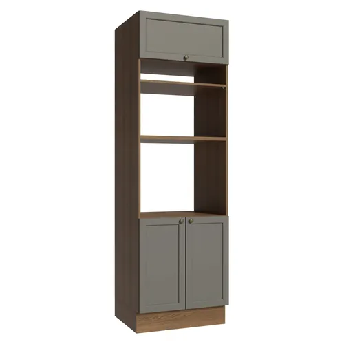 Torre Quente 70 x 60 cm 3 Portas Rustic/Cinza Vik Madesa