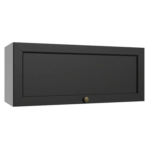 Armário Aéreo 80 cm 1 Porta Basculante Branco/Preto Vik Madesa