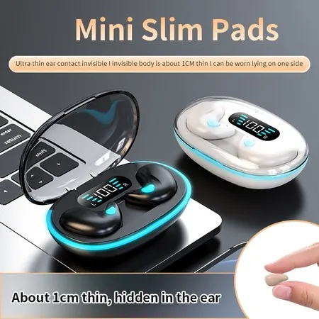 HQAi X55 Fones de Ouvido sem Fio Bluetooth Alta Fidelidade Som Estéreo Bateria Longa MINI Sono Fone para Todos os Telefo