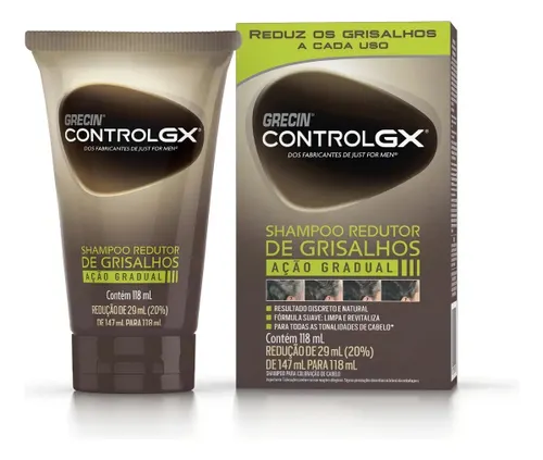 Shampoo Tonalizante Grecin Control GX Reduz Grisalho 118ml