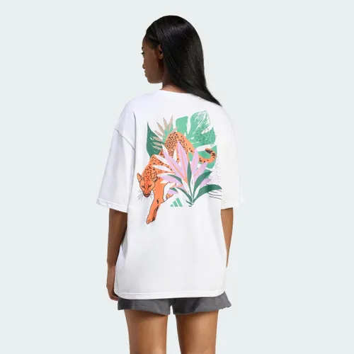 Camiseta Oversized Estampa Animal Mulher adidas