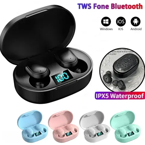 E6s sem fio bluetooth fones de ouvido tws bluetooth fone de ouvido sem fio com cancelamento de ruído com microfone