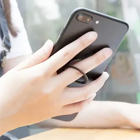 Suporte Universal Fino de Metal de Luxo para Celular, Suporte Dobrável para Carro, Acessórios para Celular, Suporte de Anel para iPhone Xiaomi