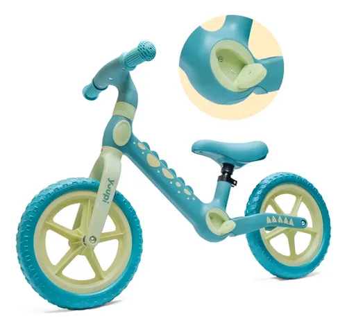 Bicicleta de Equilíbrio sem Pedal Dino Verde Yuupi