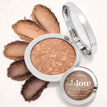 Bronzer Baked Ruby Rose Feels Like Sun Blow HBM203 5 Tons Efeito Bronzeado Natural