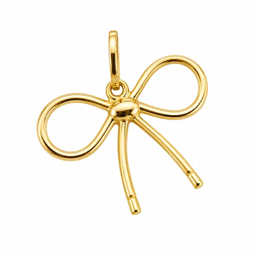Pingente Laço Vazado 2 cm em Ouro 18K