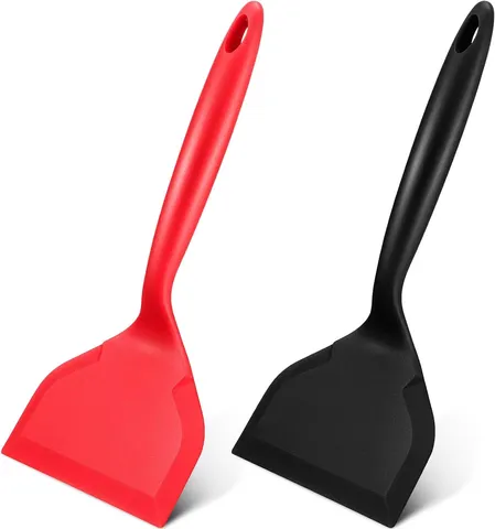 Espátula de silicone larga pá turner antiaderente pá frita espátula de peixe silicone ampla flexível turner para panelas antiaderentes ovo