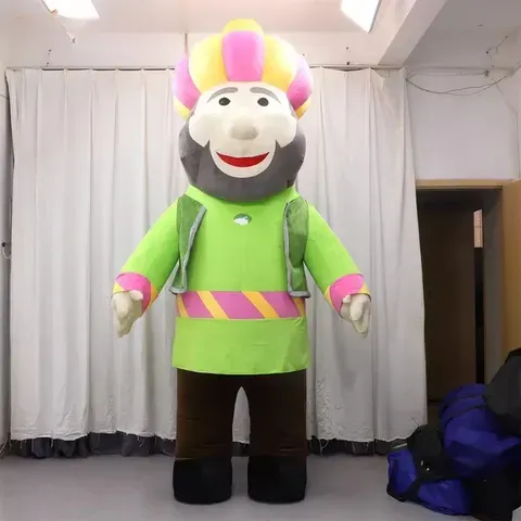 Fantasia de Mascote Árabe Inflável, Boneco de Pelúcia Engraçado para Festas de Rua, Halloween, Natal e Carnaval, Sem Bateria, Sem Carregador
