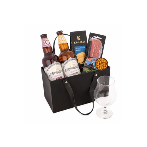 Cesta de Cervejas e Copo