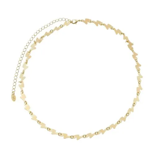 CHOKER MINI RAIOS LP FOLHEADA A OURO 18K