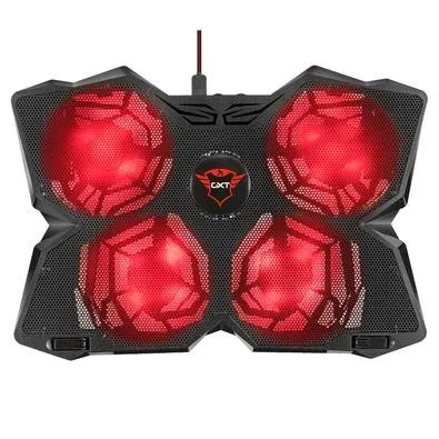 Suporte para Notebook GXTrust 278 Yozu, Até 17.3", com 4 Coolers e 4 Velocidades, LED, Preto - 20817