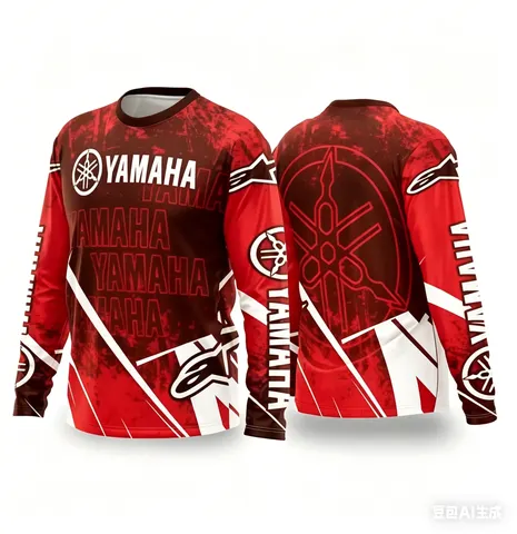 Conjunto de Motociclismo YAMAHA Novo para Homens e Mulheres, Solto, Respirável, de Secagem Rápida, para Corrida Off-Road, Camiseta Esportiva de Manga Longa