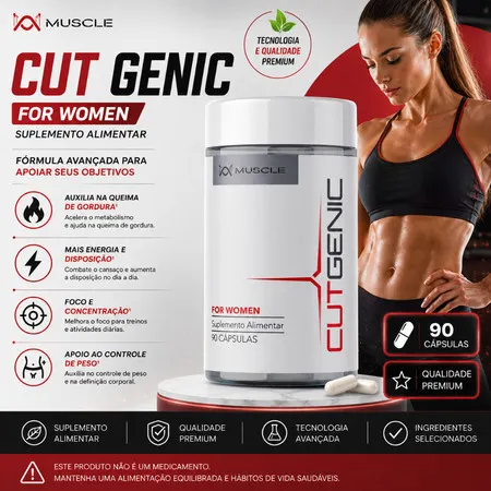 Suplemento Cutgenic For Women Muscle 90 Cápsulas sem Sabor