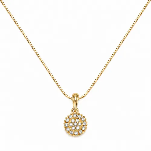 Colar Veneziana Chuveiro com 19 Diamantes 45 cm em Ouro 18K