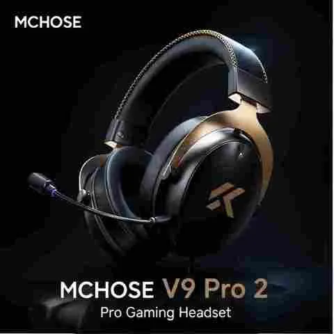 Fone de ouvido MCHOSE V9 Pro 2 com microfone, três modos, Bluetooth, sem fio, para computador, PC, gamer, acessórios, V9 Pro MCHOSE