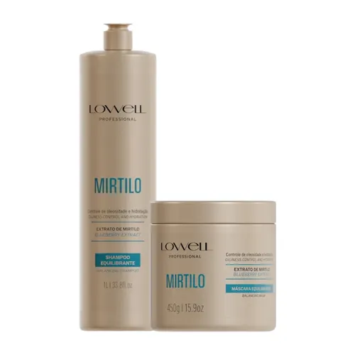 Kit Shampoo Máscara Lowell Mirtilo Equilíbrio Salon Duo