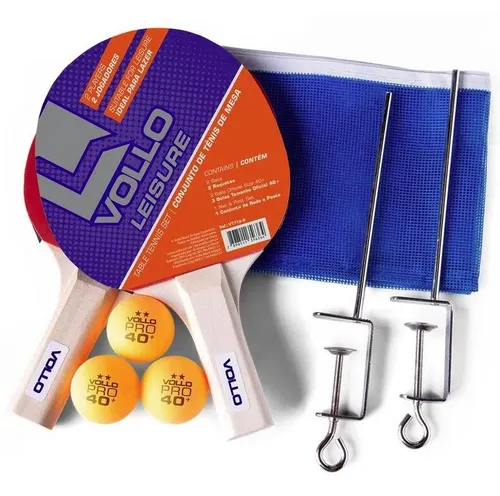 Kit Tênis de Mesa com Rede e Suporte Vollo VT710-R