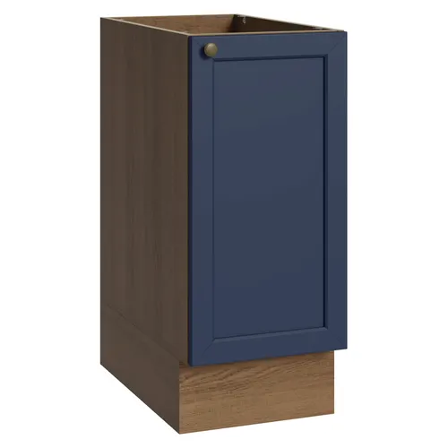 Balcão de Cozinha 35 cm 1 Porta (Sem Tampo) Rustic/Azul Vik Madesa