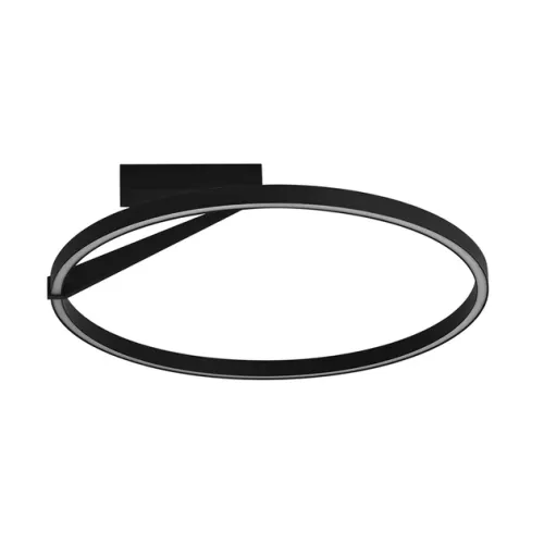 Plafon Led de Sobrepor Dimerizável 38w 3000k Circle - PRETO