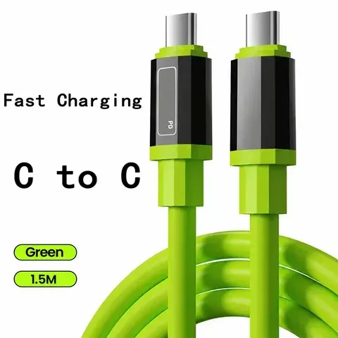 Cabo USB-C para carregamento rápido de telemóveis, cabo tipo C para transferência rápida de dados, compatível com iPhone 15, 16, Mi, HUAWEI, HONOR e Xiaomi. Cabo USB PD para PD.