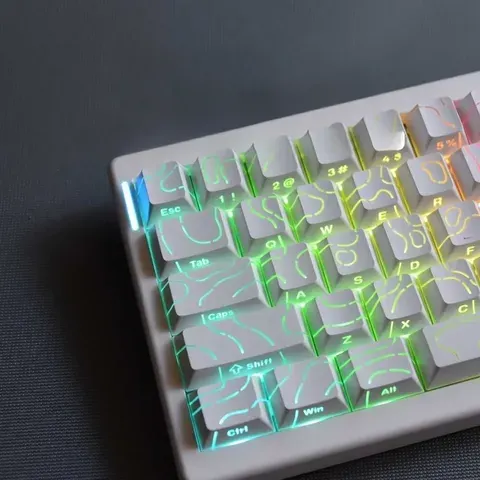 2025 super contorno pbt keycaps lado brilho luz teclado mecânico altura original de fábrica para 61/68/75/84/87 teclas teclado de jogo