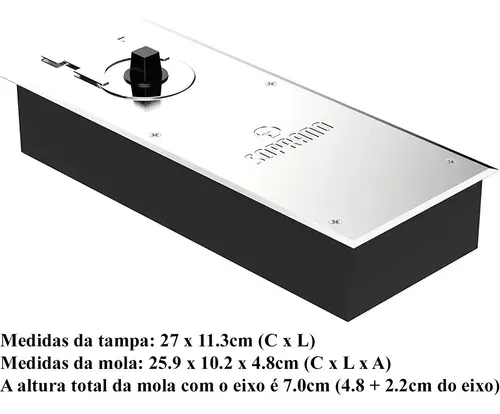Mola Piso Porta Vidro Potência Fixa Santa Marina Portas Até 100kg Soprano P310 Inox Regulagem Única Prata