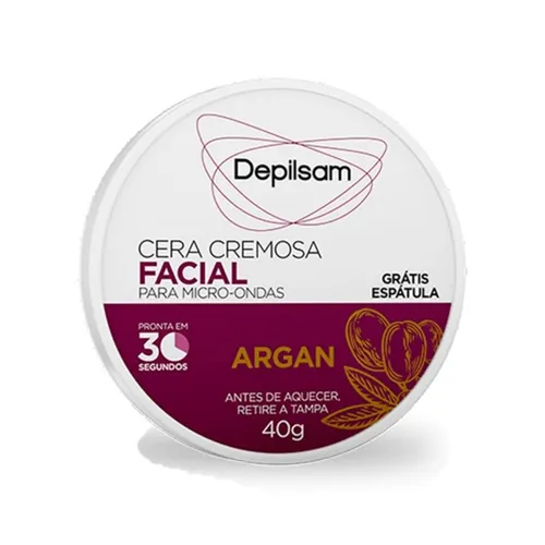 Cera Depilatória de Microondas Depilsam Argan 40g