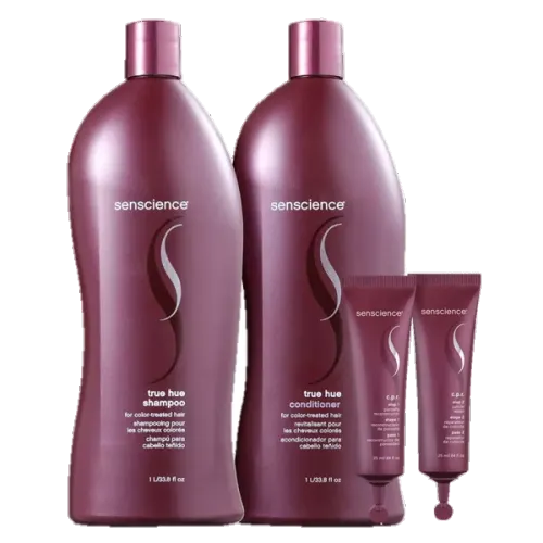 Kit Senscience True Hue Shampoo e Condicionador 1 Litro e Cpr Tratamento Reconstrutor 2x25ml