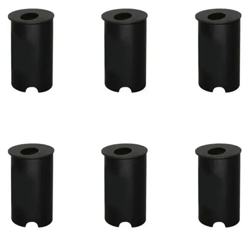 Kit 6 Balizadores Led Embutir Preto 0,75w 2700k Ip65