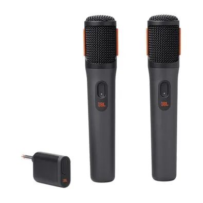 Microfone sem Fio JBL PartyBox Wireless Mic, Kit com 2 Unidades, Conexão UHF - 28913769