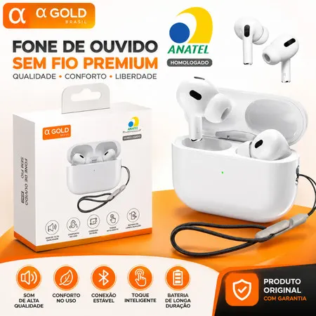 Fone de Ouvido Bluetooth TWS sem Fio para iPhone com Microfone e Cancelamento de Ruído Ativo