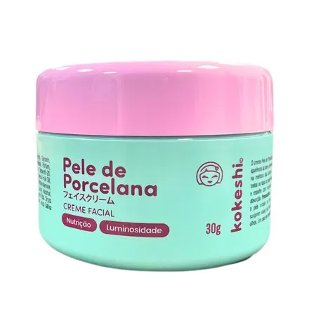 Hidratante Creme Facial Pele de Porcelana Kokeshi 30g Milagre do Arroz
