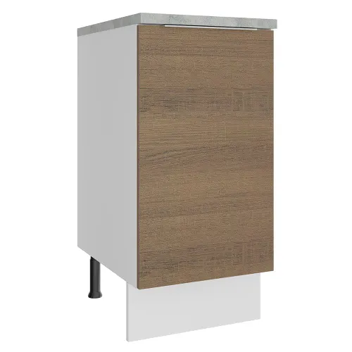 Balcão Madesa Stella 40 cm 1 Porta Branco/Rustic