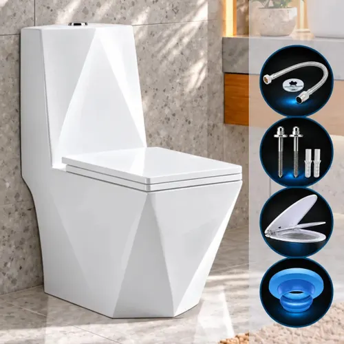 Vaso Sanitário Caixa Acoplada Monobloco Privada Banheiro Design Vivaz Kit Completo